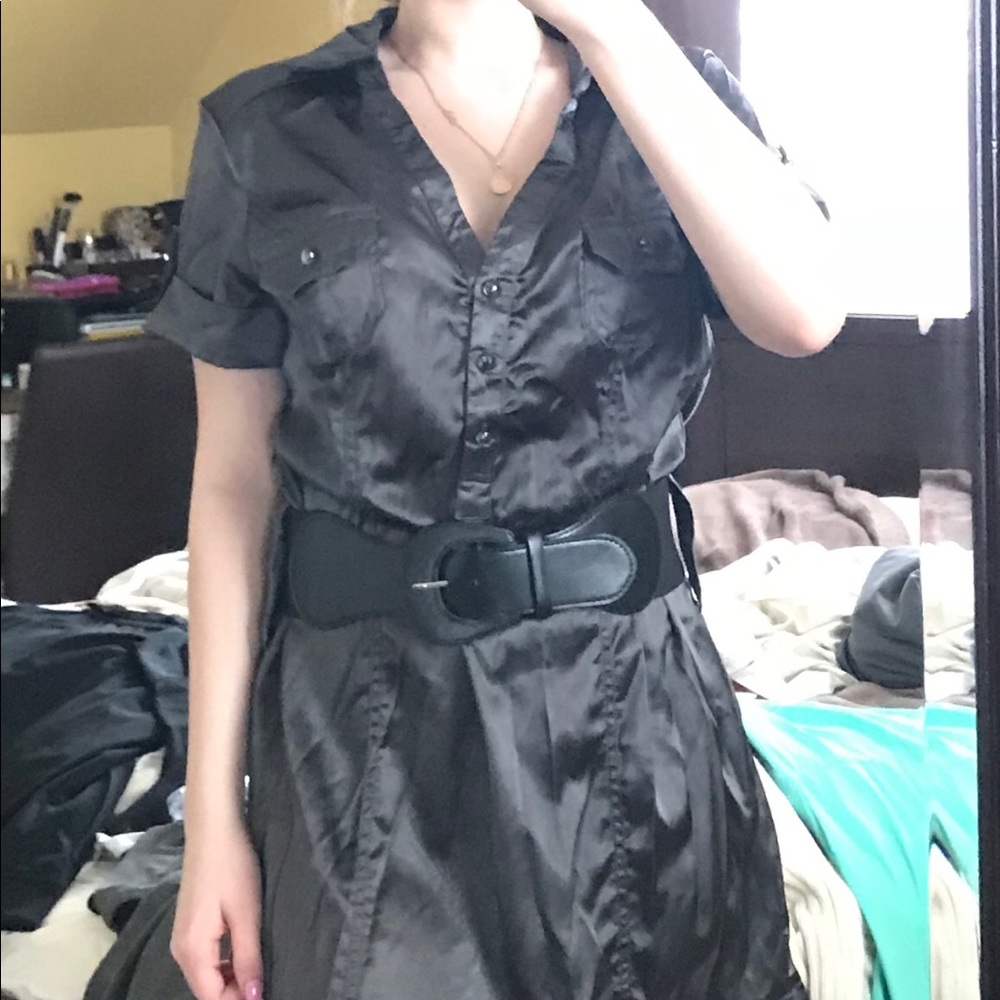 Button up grey dress
